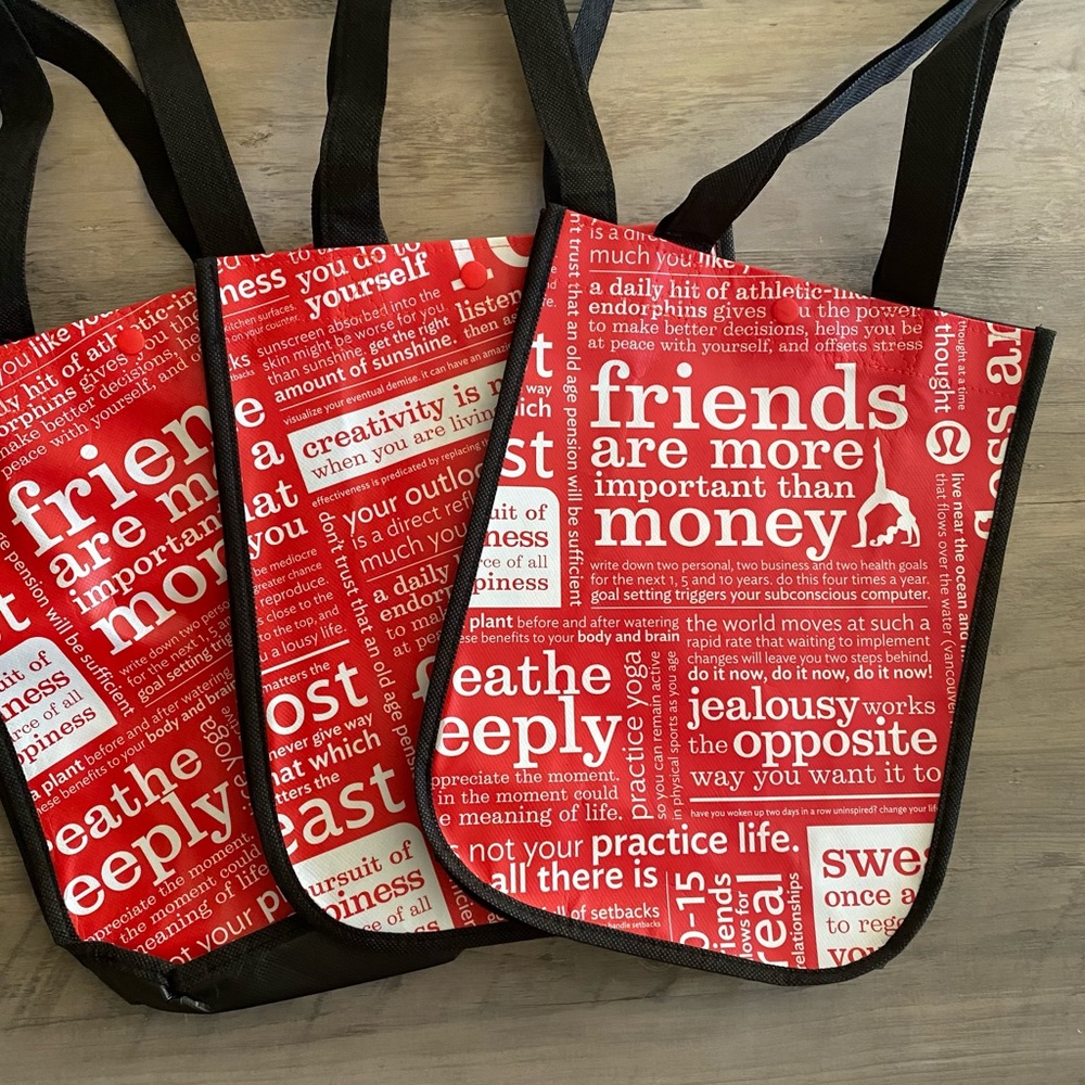 Lululemon Red Reusable Tote Bag ♦️ Never Used